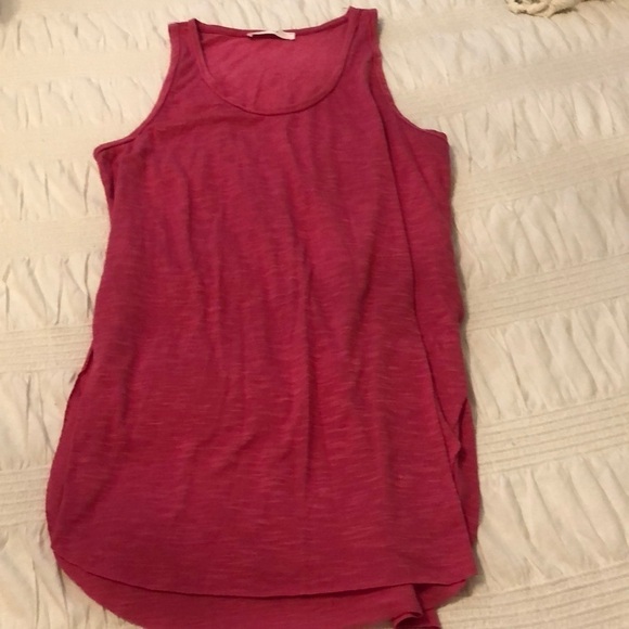 Lush Longline Tulip Side Slit Pink Top Size Small - Picture 2 of 8